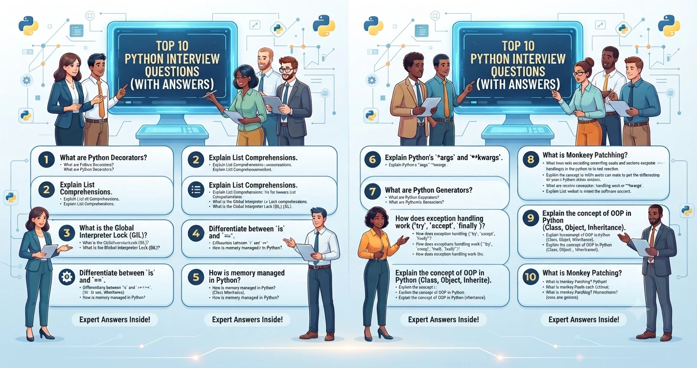 Top 10 Python Interview Questions Asked by MNCs 